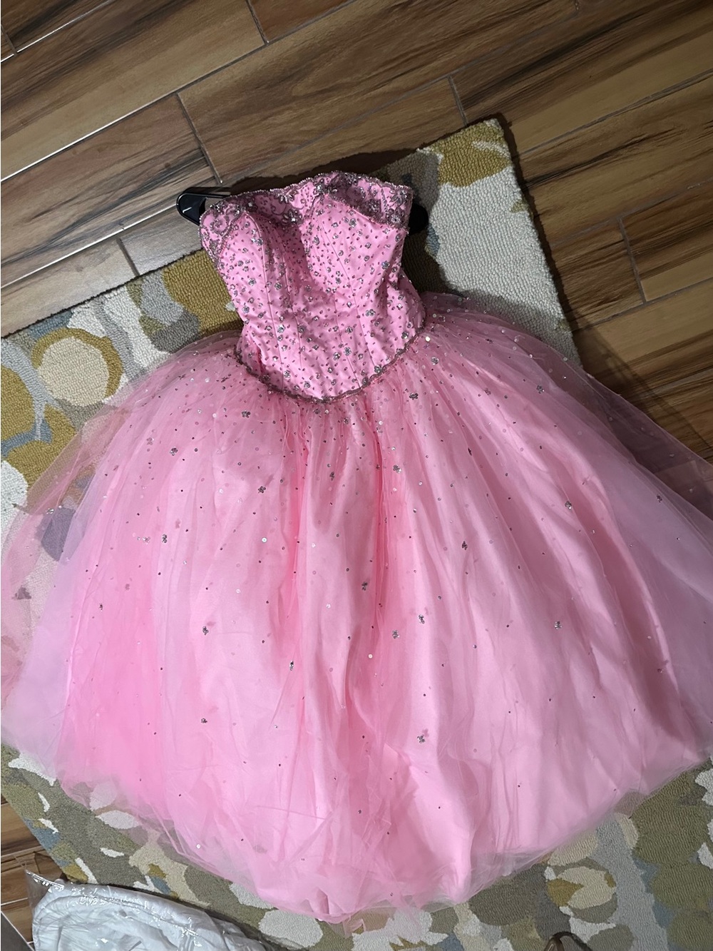 Sparkling Pink Tulle Ball Gown